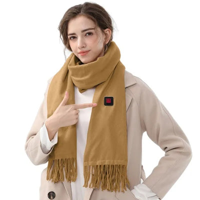 USB Electric Heated Scarf – Unisex Winter Heating Neck Wrap for Warm Comfort