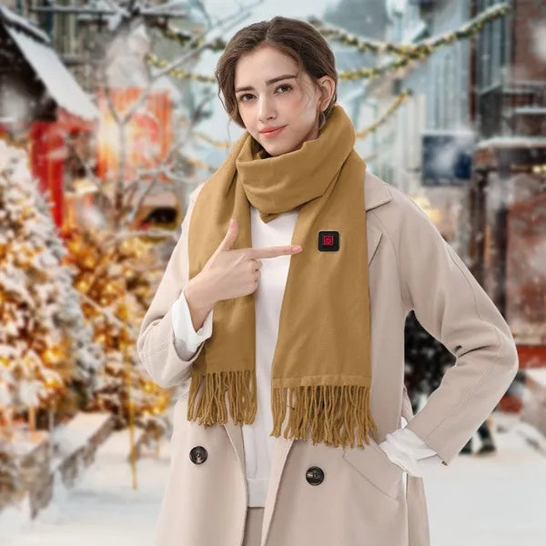 USB Electric Heated Scarf – Unisex Winter Heating Neck Wrap for Warm Comfort