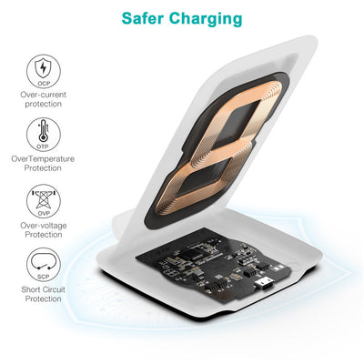 Desktop Wireless Charger for Android – Horizontal & Vertical Fast Charging Stand
