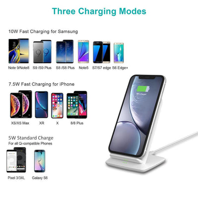 Desktop Wireless Charger for Android – Horizontal & Vertical Fast Charging Stand