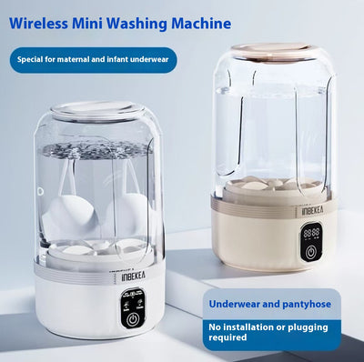 Portable Mini Underwear Washer – Rechargeable Cordless Washing Machine for Bras, Socks, and Small Laundry Items