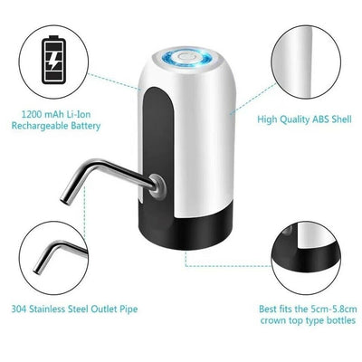 Electric Automatic Water Dispenser – USB Universal 5-Gallon Bottle Drinking Pump