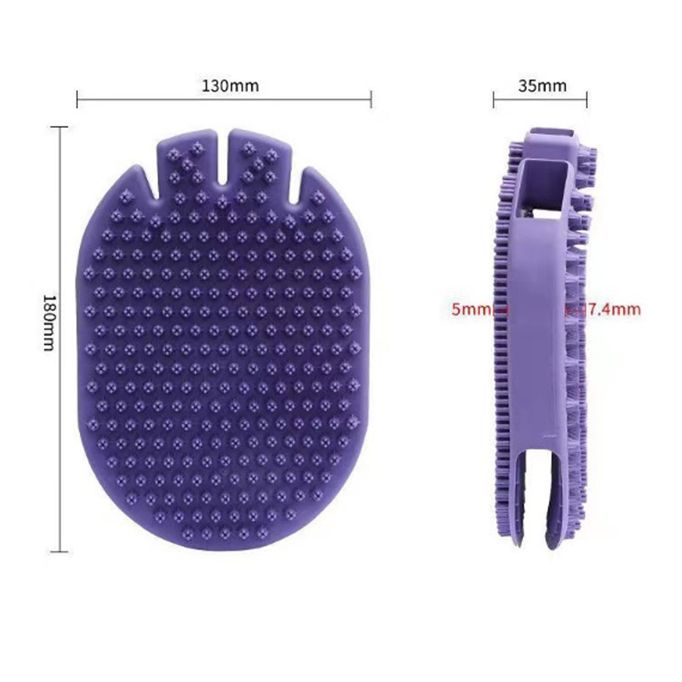 Massaging Pet Shampoo Brush – Soft Bristle Dual-Sided Grooming & Cleaning Brush for Dogs