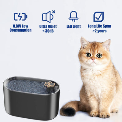 3L Automatic Pet Water Fountain with LED Light – Ultra-Quiet Cat & Dog Water Dispenser