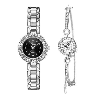 Women’s Luxury Quartz Watch & Bracelet Set – Elegant Fashion Wristwatch Combo