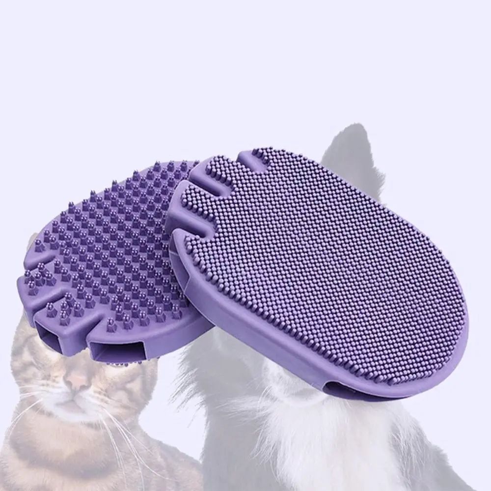 Massaging Pet Shampoo Brush – Soft Bristle Dual-Sided Grooming & Cleaning Brush for Dogs