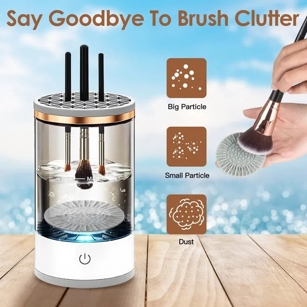 3-in-1 Automatic Makeup Brush Cleaner & Dryer – USB Powered Electric Brush Washing Machine with Blender Cleaning Function