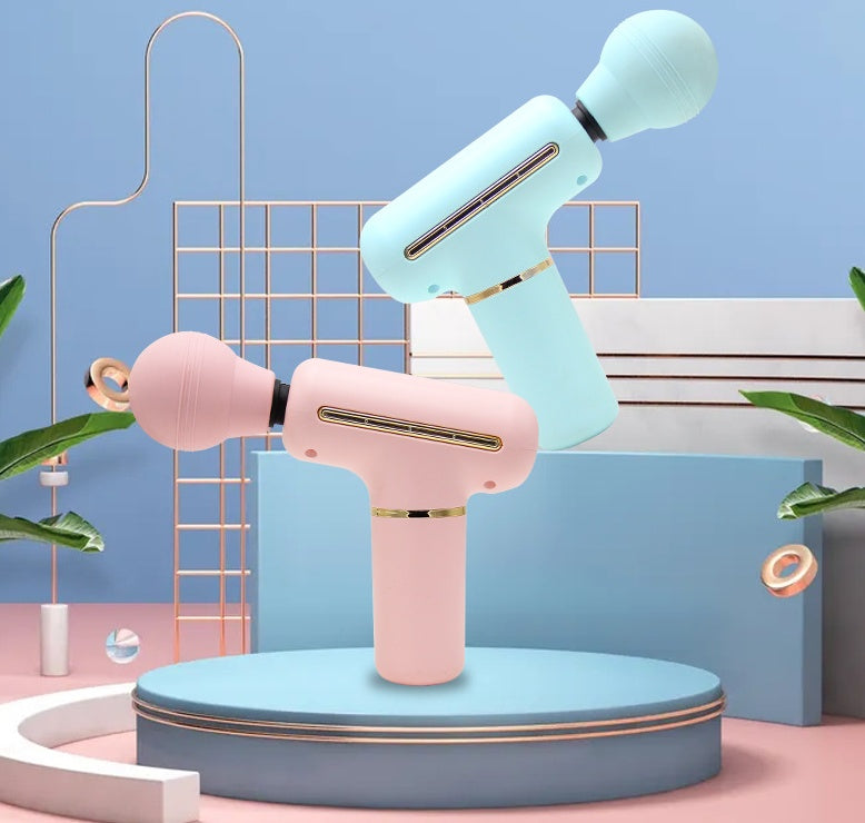 Portable Electric Fascia Massage Gun with 4 Speed Levels – 1200mAh Super Quiet Deep Tissue Muscle Massager for Sports Recovery