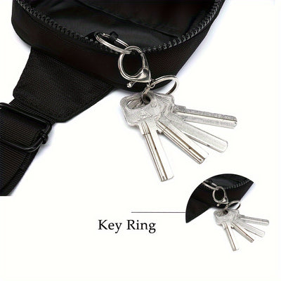 Small Crossbody Sling Bag for Men & Women – Mini Fanny Pack Chest Bag for Travel, Hiking & Running Black