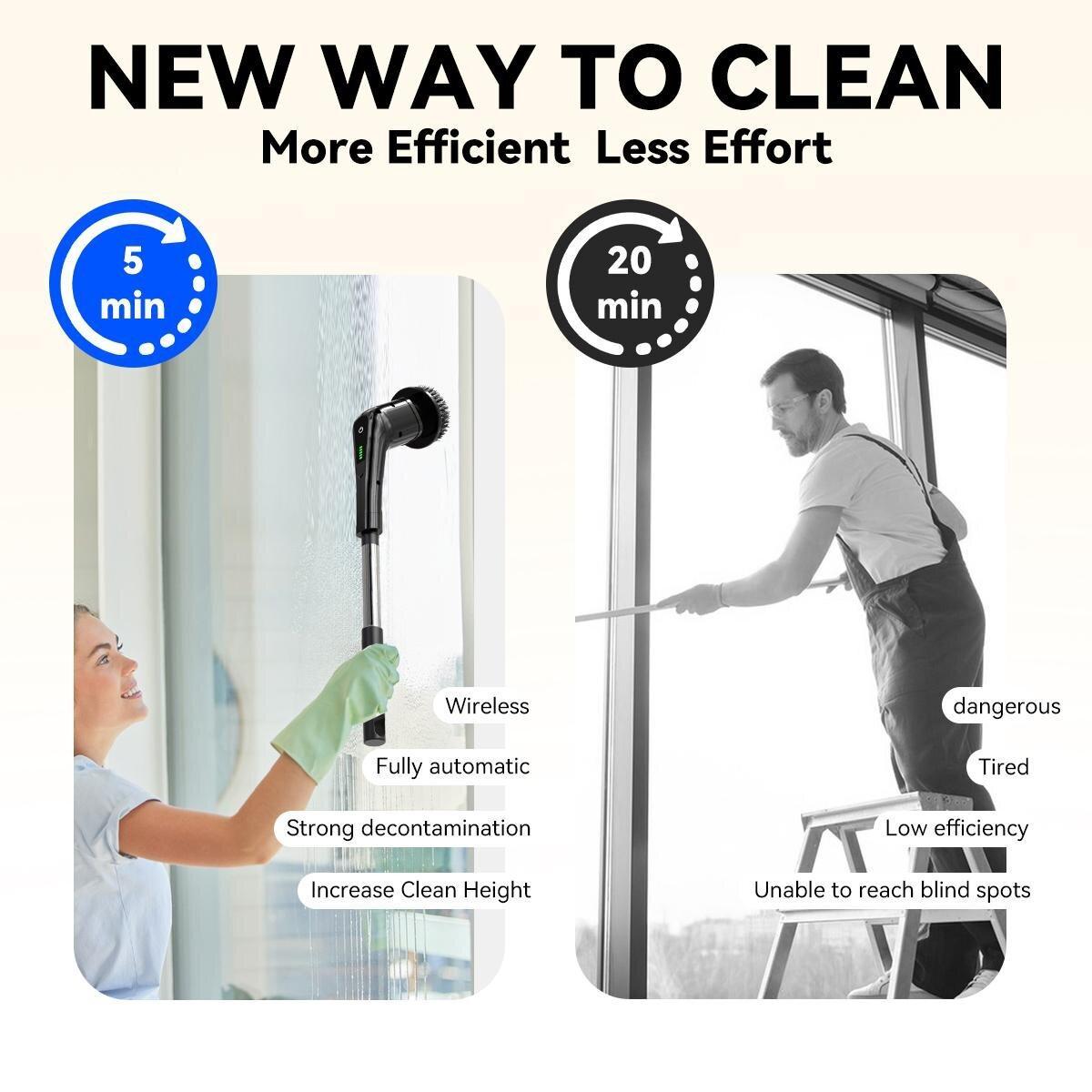 Electric Cleaning Brush – Powerful Multi-Purpose Scrubber for Home, Kitchen, Bathroom & Car