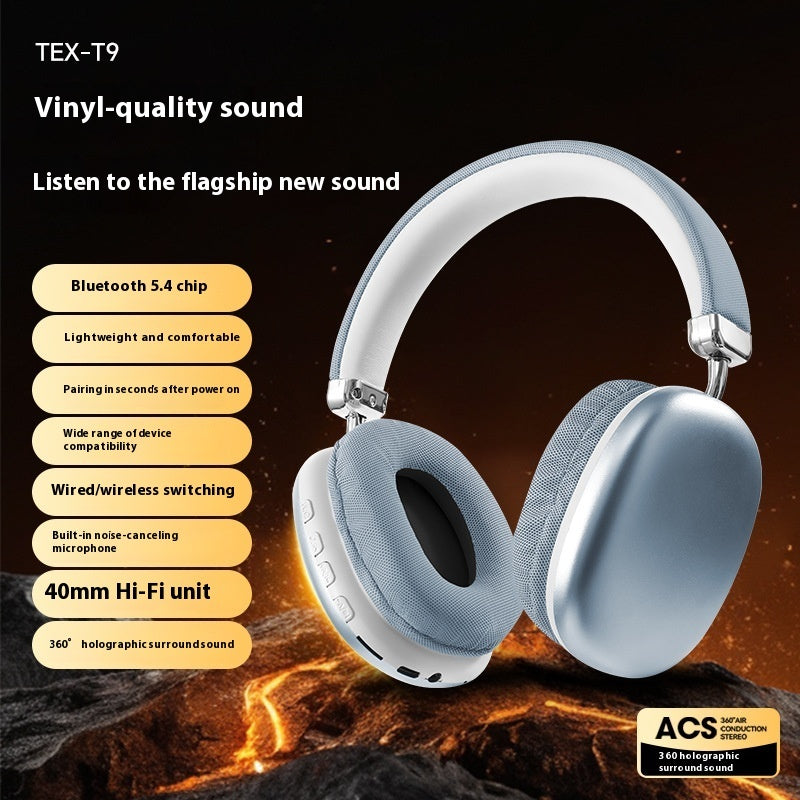 TEX-T9 Wireless Bluetooth Headset – Over-Ear Headphones with High-Quality Sound