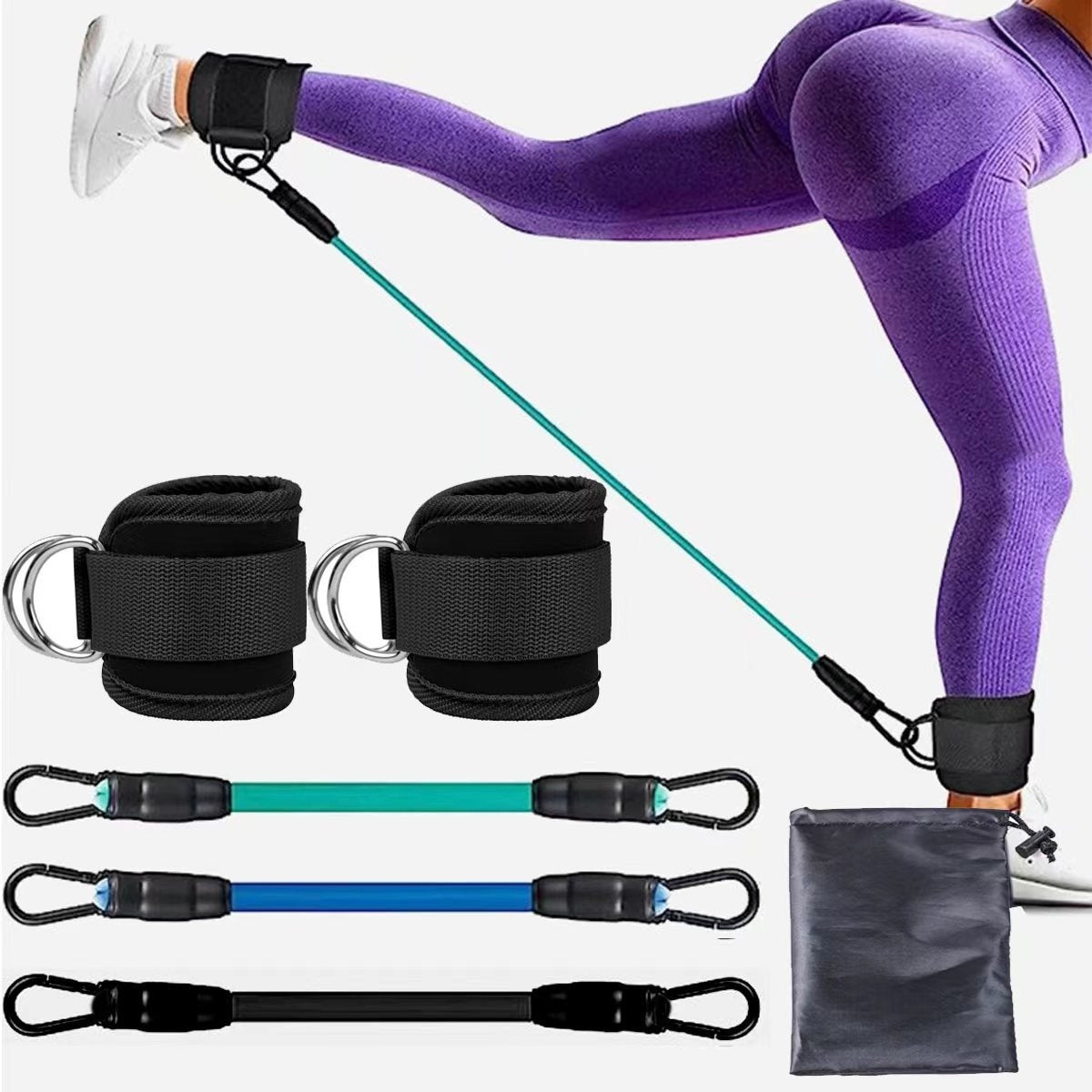 Ankle Strap Resistance Bands – Leg & Hip Training Elastic Fitness Bands for Home, Yoga, and Gym Workouts