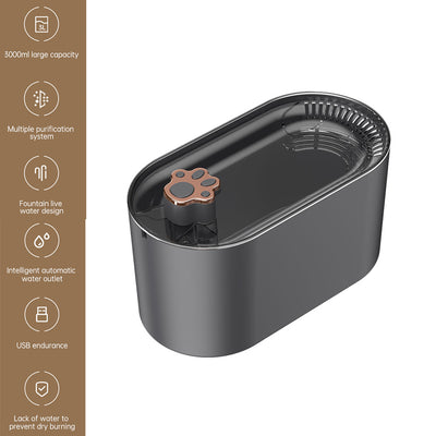3L Automatic Pet Water Fountain with LED Light – Ultra-Quiet Cat & Dog Water Dispenser