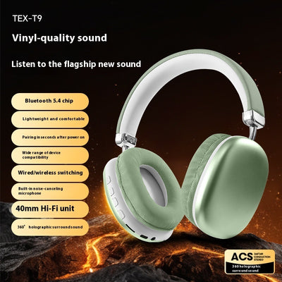 TEX-T9 Wireless Bluetooth Headset – Over-Ear Headphones with High-Quality Sound