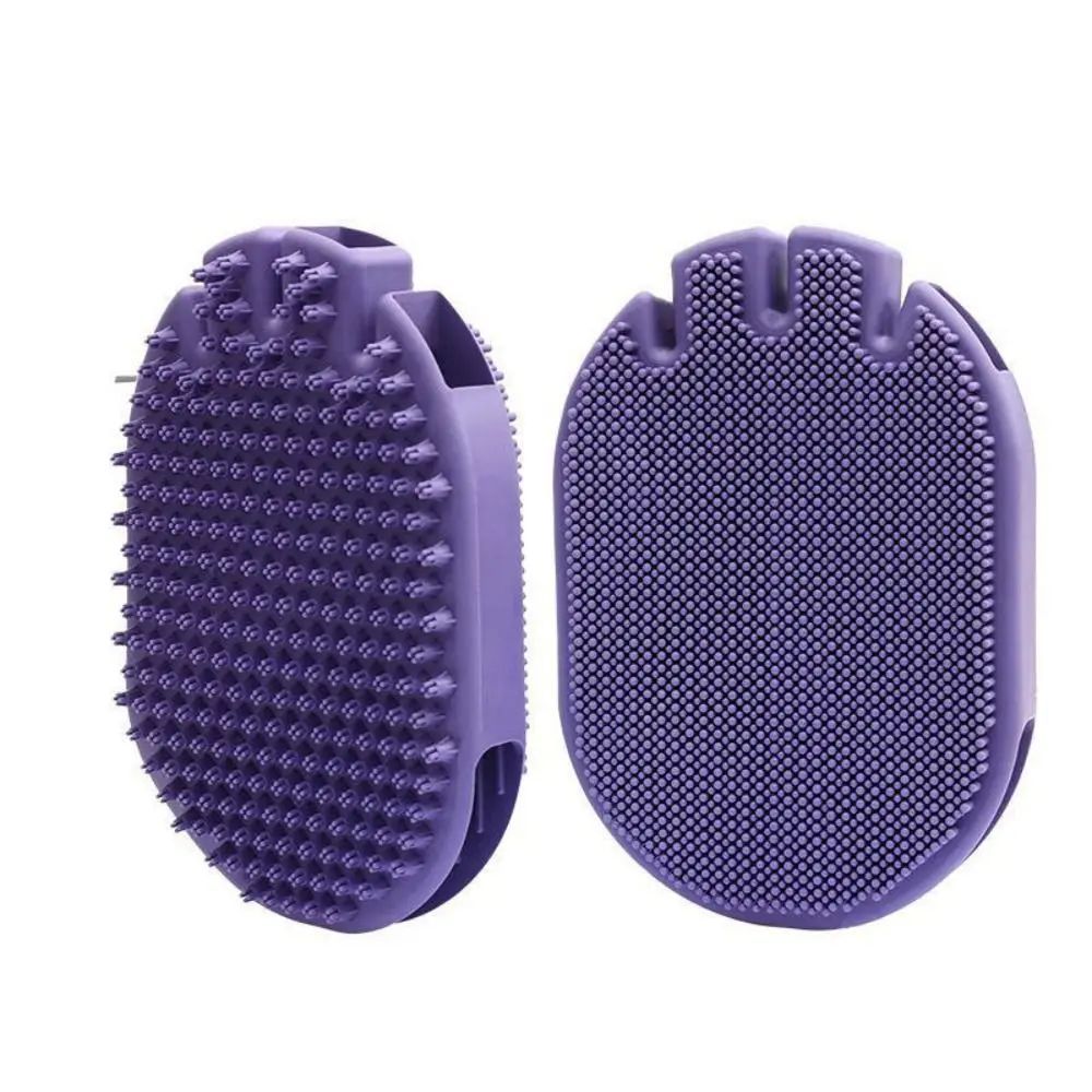 Massaging Pet Shampoo Brush – Soft Bristle Dual-Sided Grooming & Cleaning Brush for Dogs